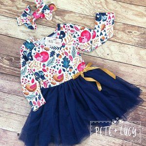 Winter Woodland Love Tutu Dress ( no headband)